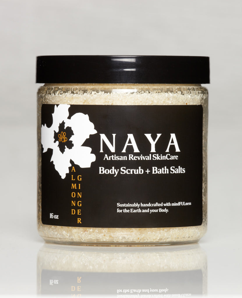 Almond Ginger Body Scrub + Bath Salts